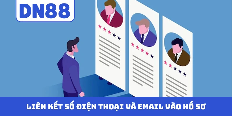 Liên kết số điện thoại và email vào hồ sơ