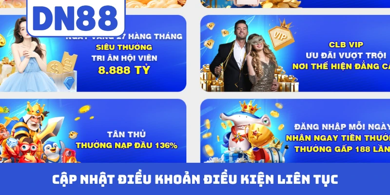 Cập nhật điều khoản điều kiện liên tục để áp dụng đúng