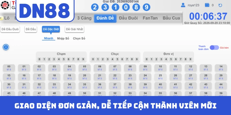 Giao diện đơn giản, dễ tiếp cận thành viên mới
