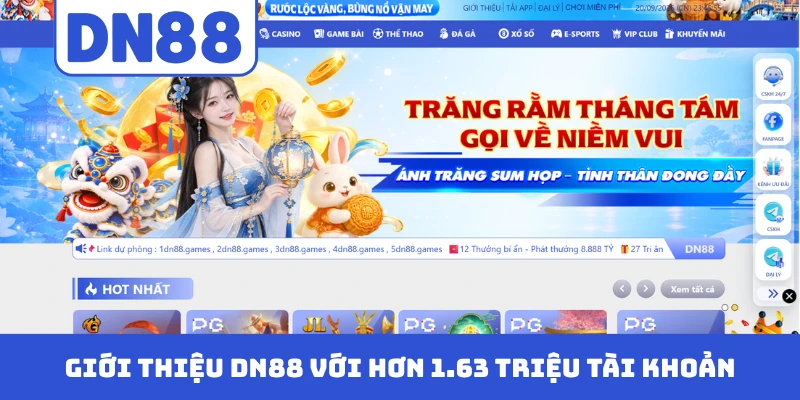 Giới thiệu DN88 với hơn 1.63 triệu tài khoản sau 2 năm